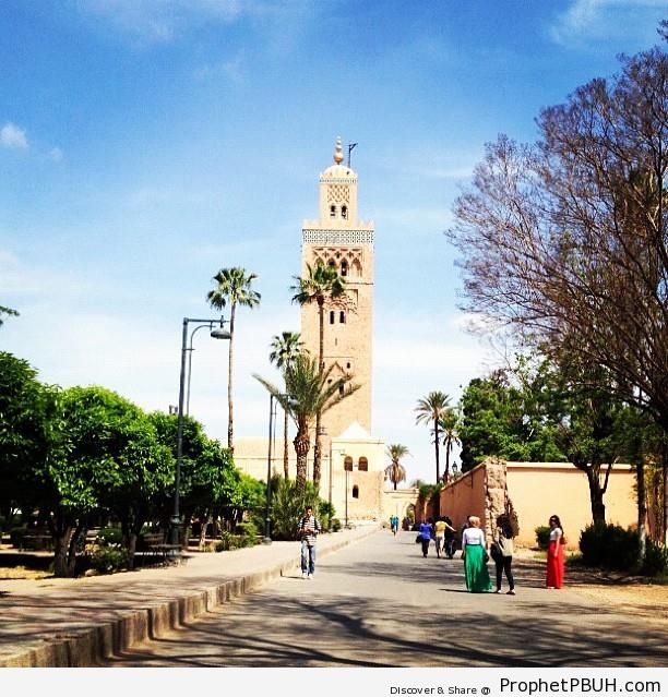 The Square Koutibia Minaret in Marrakech, Morocco - Islamic Architecture