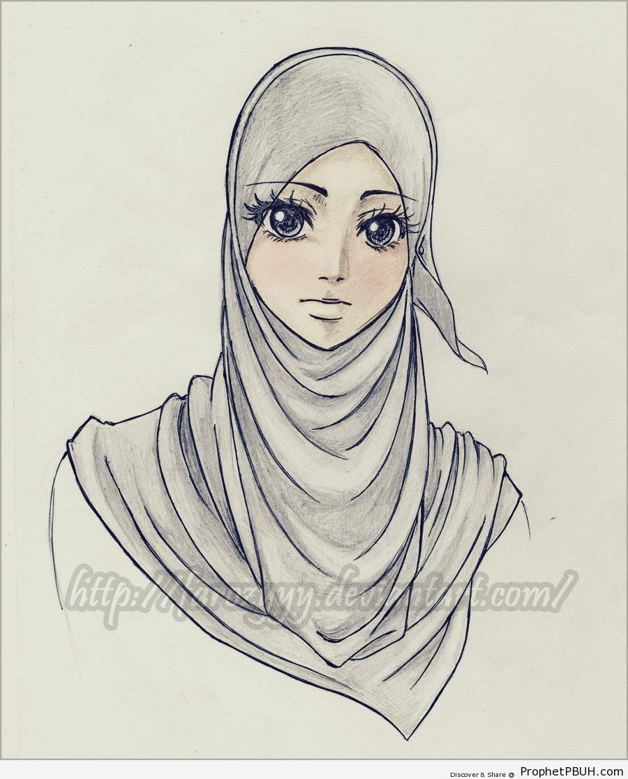 Thoughtful Muslimah - Drawings 