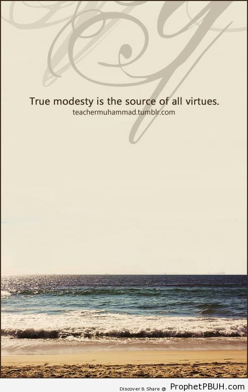 True Modesty (Prophet Muhammad Quote) - Islamic Quotes