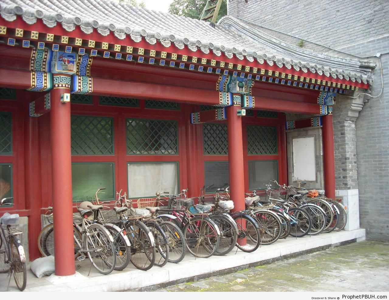 Unchained Bicycles at the Niujie Mosque in Beijing, China - Beijing, China -Picture