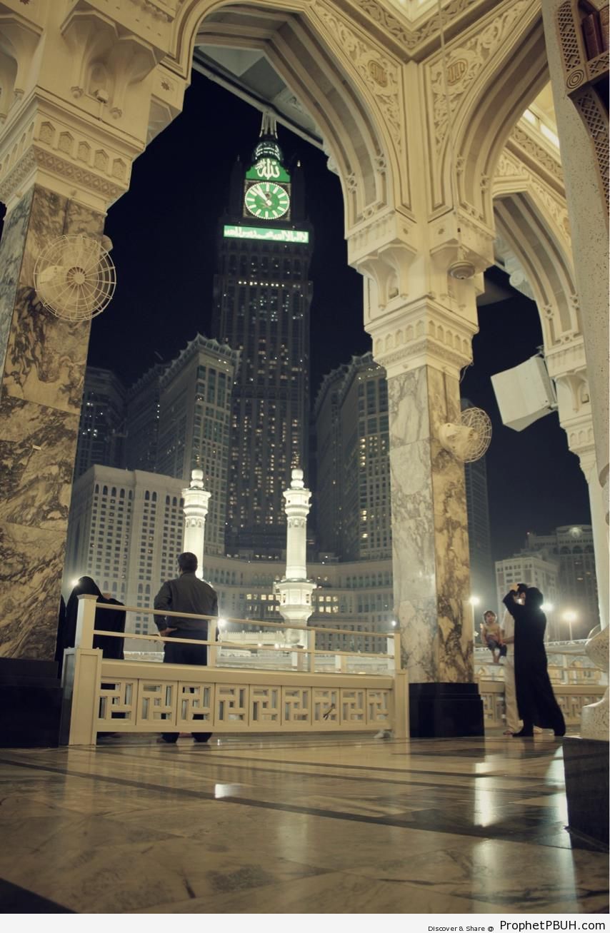 View of Abraj al-Bait from Masjid al-Haram Arcades - al-Masjid al-Haram in Makkah, Saudi Arabia -Picture