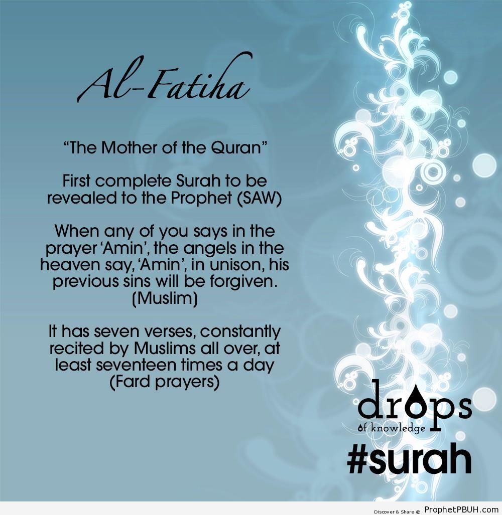 Virtue of Surat al-Fatihah - Hadith