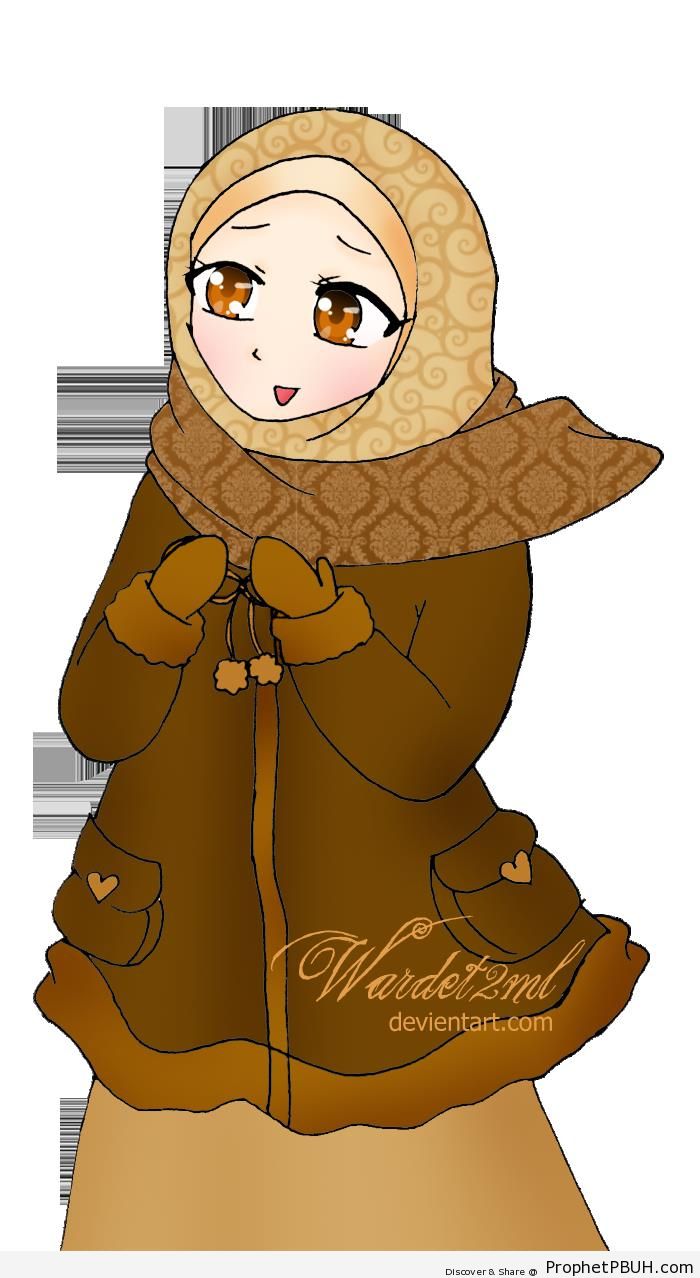 Winter Hijab Style - Drawings 