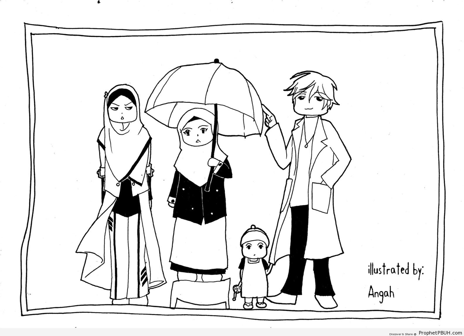 muslim-family-drawing