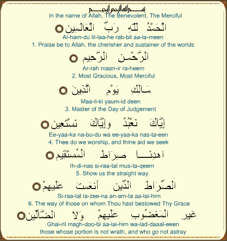 Surah Fatiha with Translation