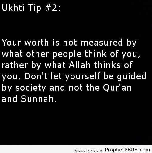 Your true worth - Islamic Quotes, Hadiths, Duas
