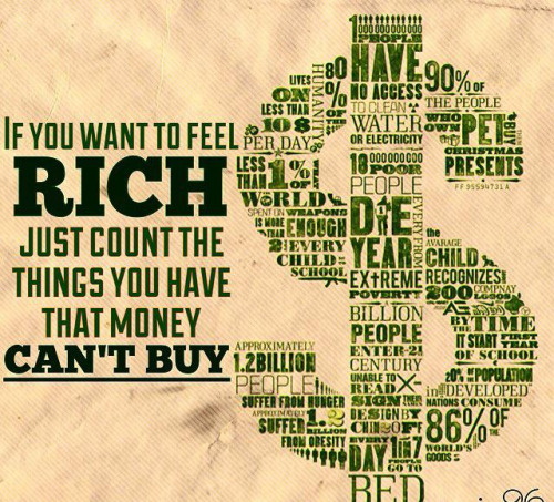 If you want to feel rich