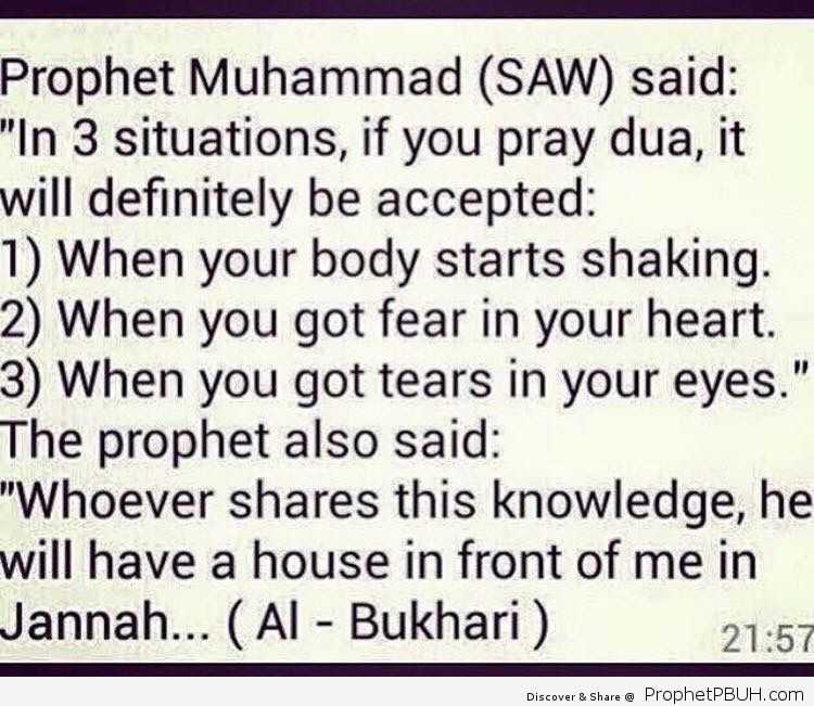 3 situations in which dua will definitely be accepted_ 1