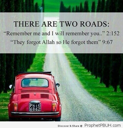 There are two roads. May Allah keep us firm on his deen. Ameen