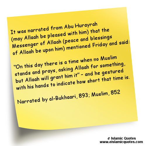 Islamic quotes on Jummah Friday