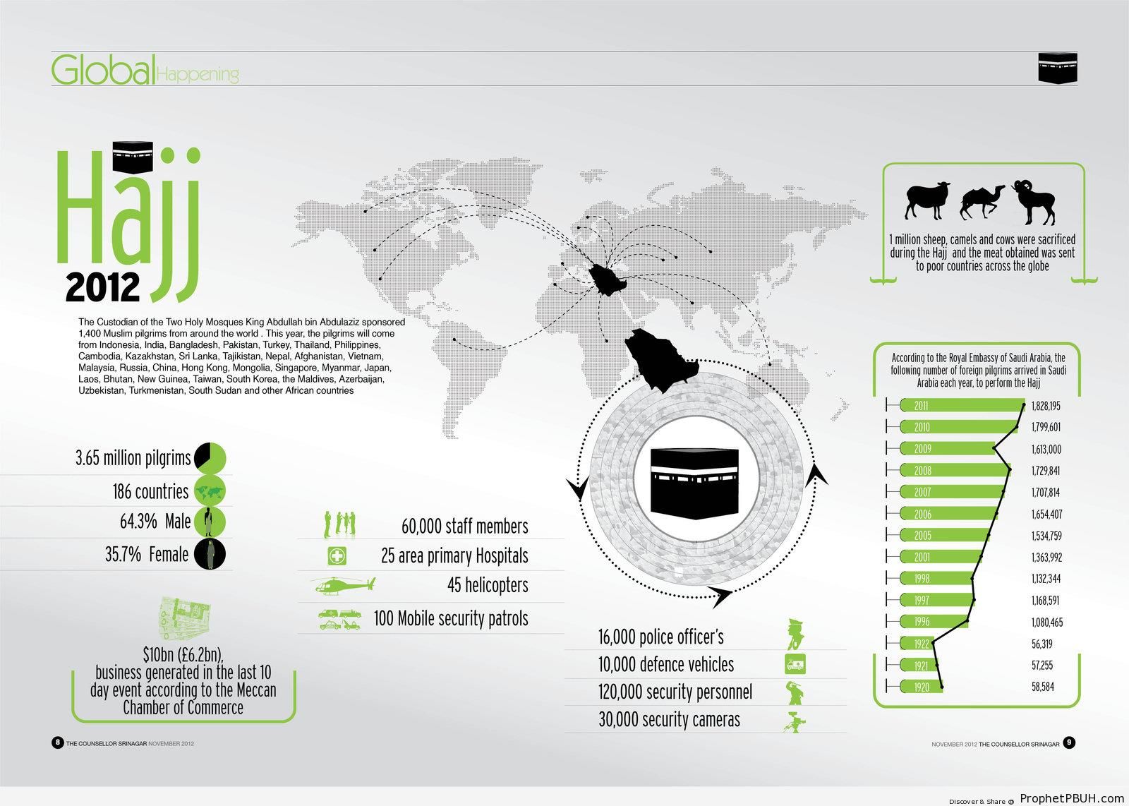 2012 Haj Statistics Infographic - Islamic Infographics and Diagrams