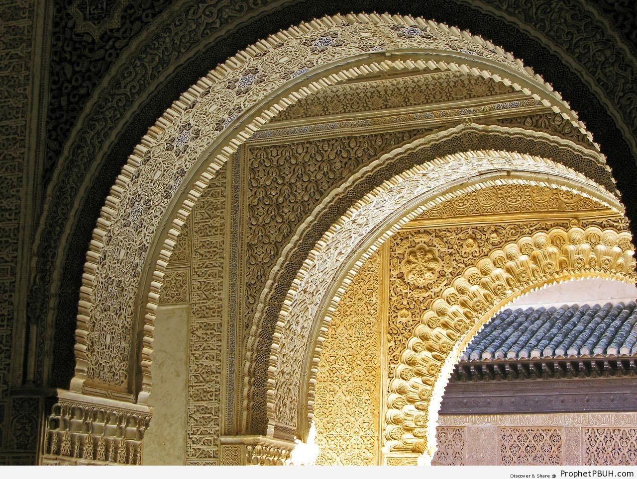 Arches at Alhambra (Granada, Andalusia) - Alhambra Complex in Granada, Spain -