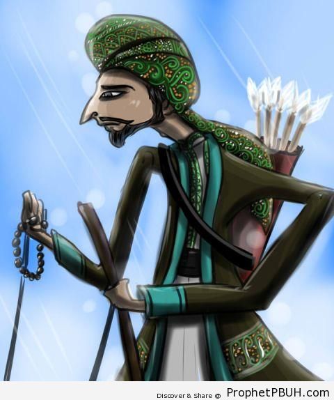 Bearded Muslim Warrior Endowed With Extra Arm Joints - Drawings