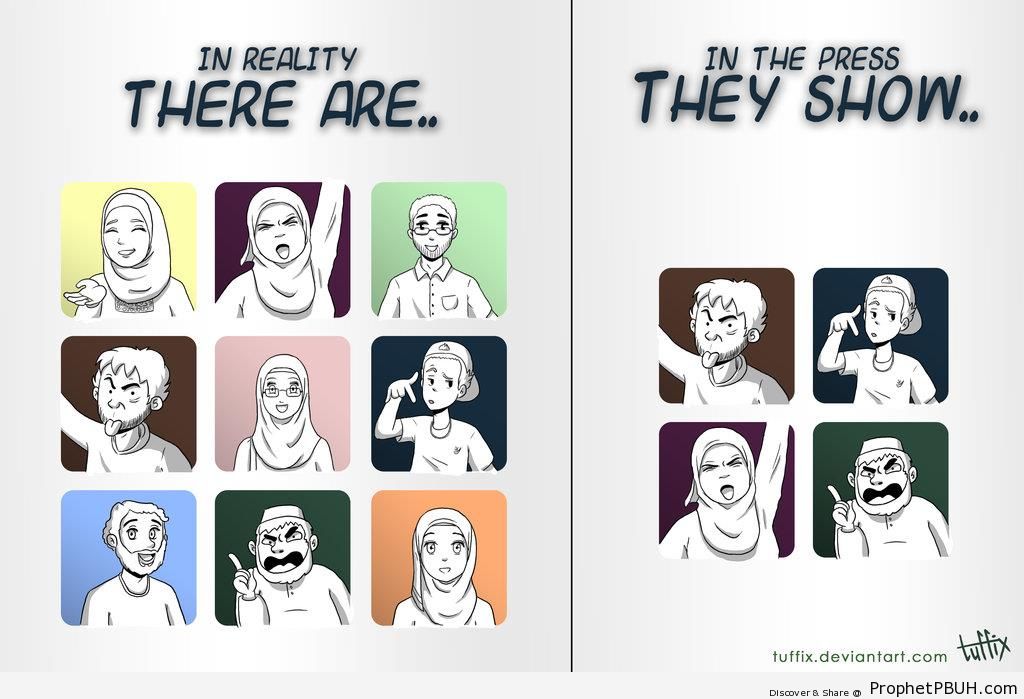 Biased Against Muslims (Poster) - Drawings 