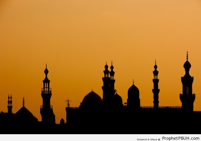 Cairo Islamic Architecture Silhouette - Cairo, Egypt 