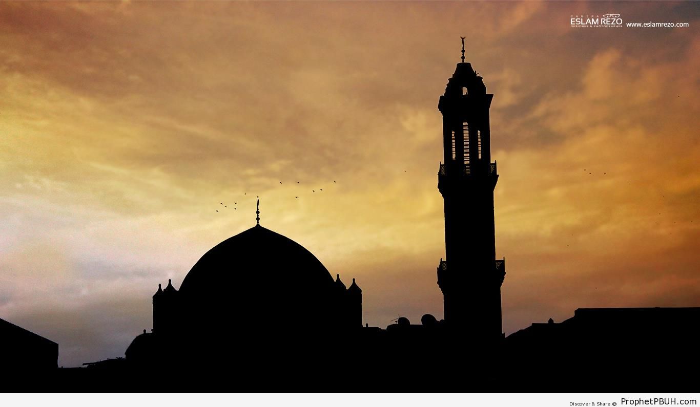 Cairo Mosque Silhouette - Cairo, Egypt -Picture