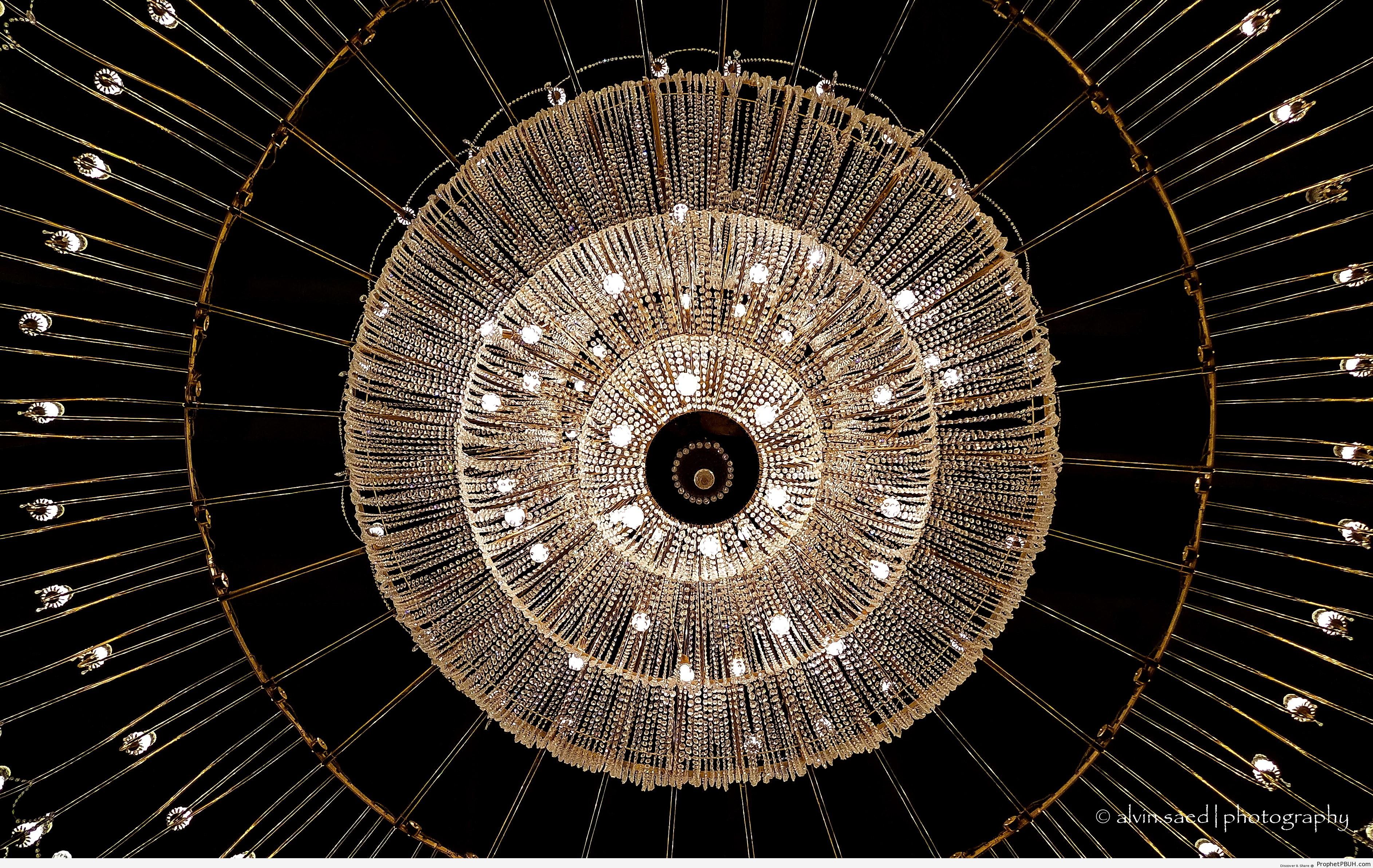 Chandelier at the Mosque of Aisha (RA) in Makkah, Saudi Arabia - Artist- Alvin A. Saed -Picture