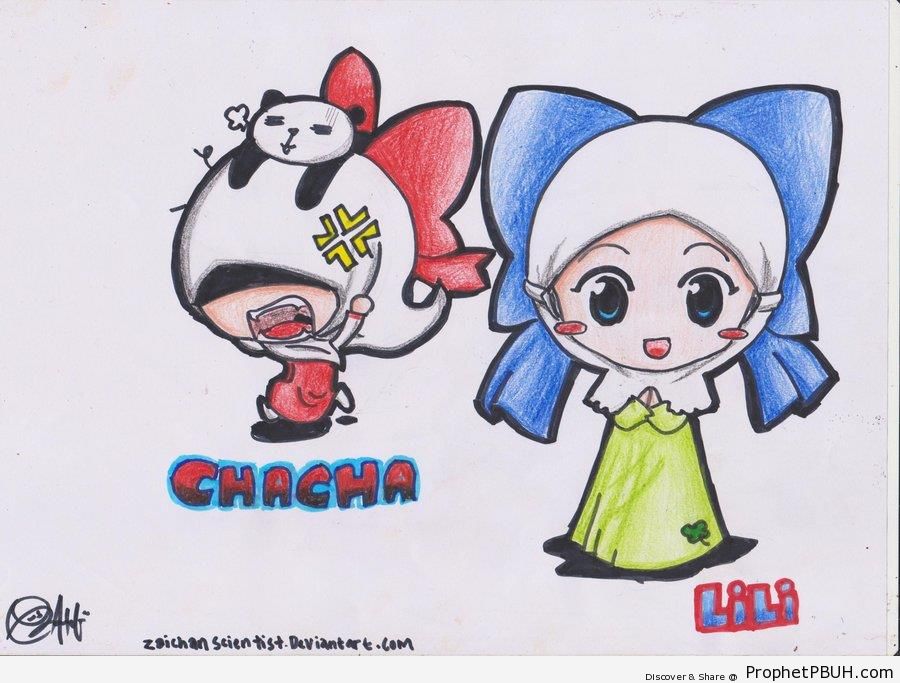 Chibi Hijabi Muslim Woman - Chibi Drawings (Cute Muslim Characters) 