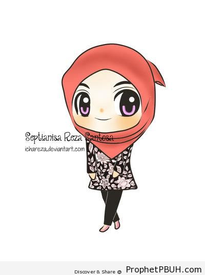 Chibi Lady - Chibi Drawings (Cute Muslim Characters)