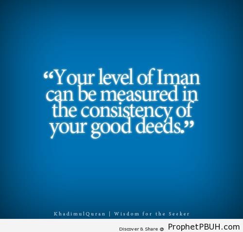 Consistency - Islamic Quotes About Good Deeds