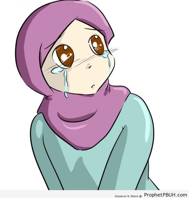 Crying Muslim Girl - Drawings