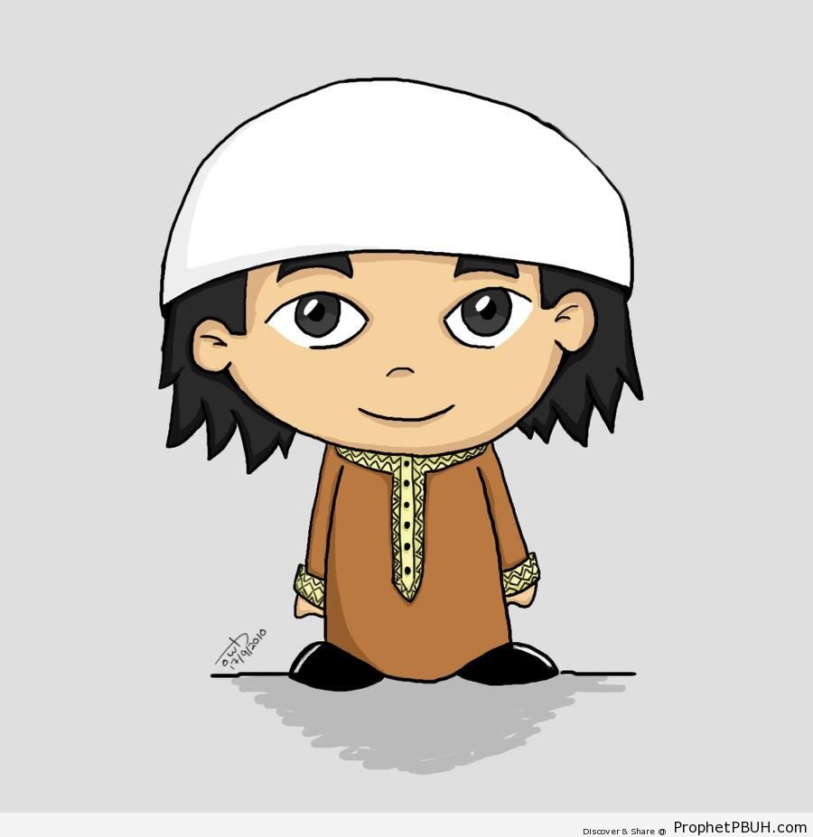 Cute Little Muslim Boy - Chibi Boy Drawings 