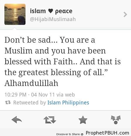 Don-t Be Sad (Tweet Screenshot) - Islamic Quotes About God's Kindness and Mercy