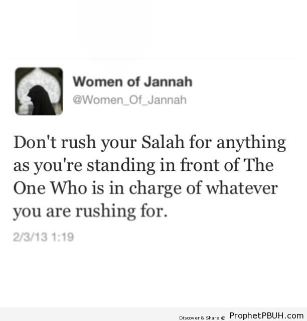 Don-t Rush Your Salah - Islamic Quotes