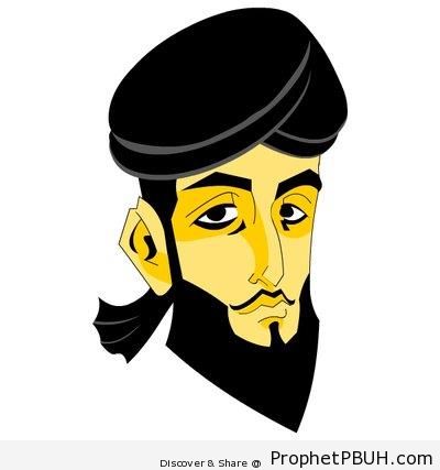 Drawing of a Bearded Muslim Man - Drawings
