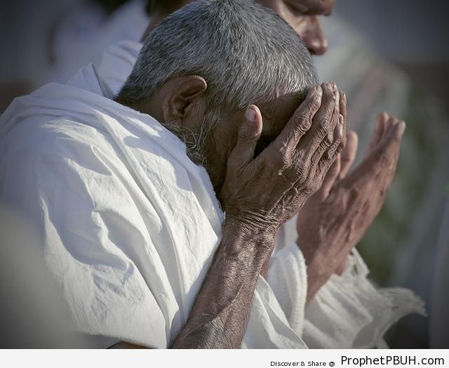 Elderly Pilgrim in Intense Supplication - Photos