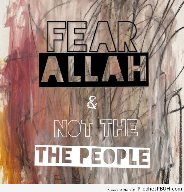 Fear Allah - Islamic Quotes