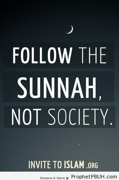 Follow the Sunnah not Society - -Follow the Prophet- Posters