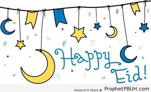 Happy Eid (English Eid Greeting) - Eid Mubarak Greeting Cards, Graphics, and Wallpapers