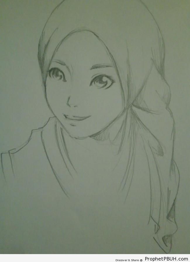 Hijab Style (Pencil Drawing) - Drawings