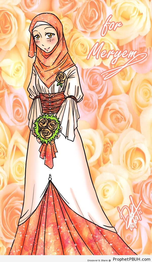 Hijabi & Bouquet - Drawings