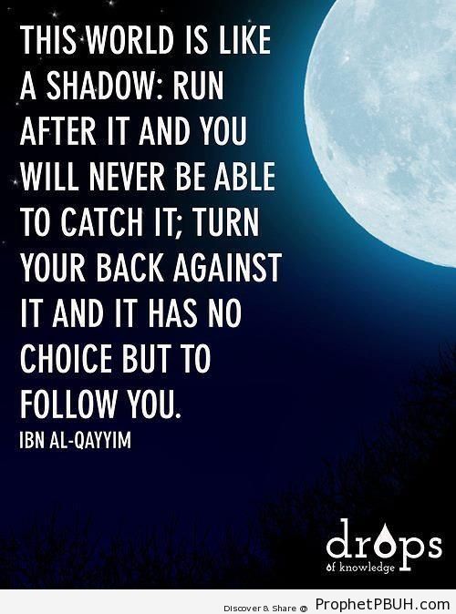 Ibn al-Qayyim- This World is Like a Shadow - Ibn Qayyim Al-Jawziyyah Quotes