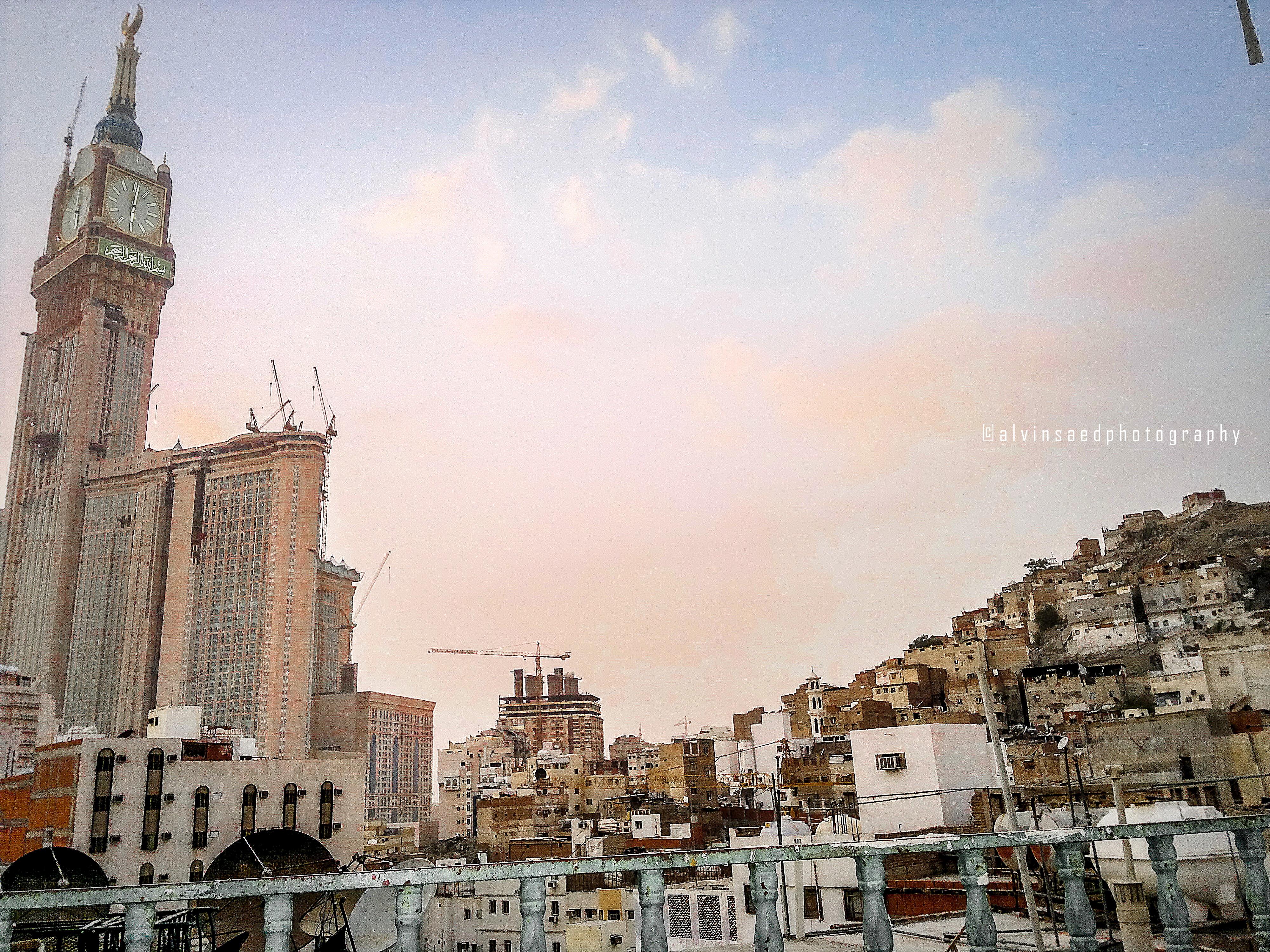 Makkah Clock Tower From the City - Artist- Alvin A. Saed 