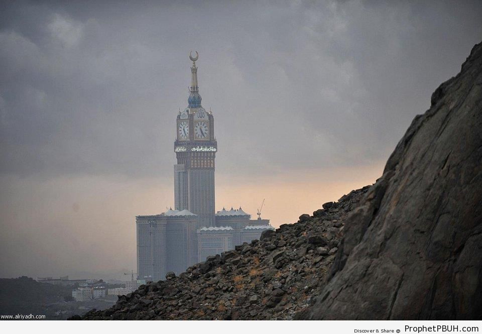 Makkah Clock Tower from the Mountains - Makkah (Mecca), Saudi Arabia 