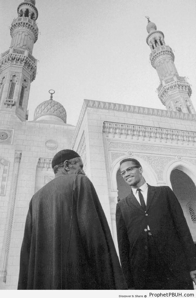 Malcolm X in Mecca - al-Masjid al-Haram in Makkah, Saudi Arabia