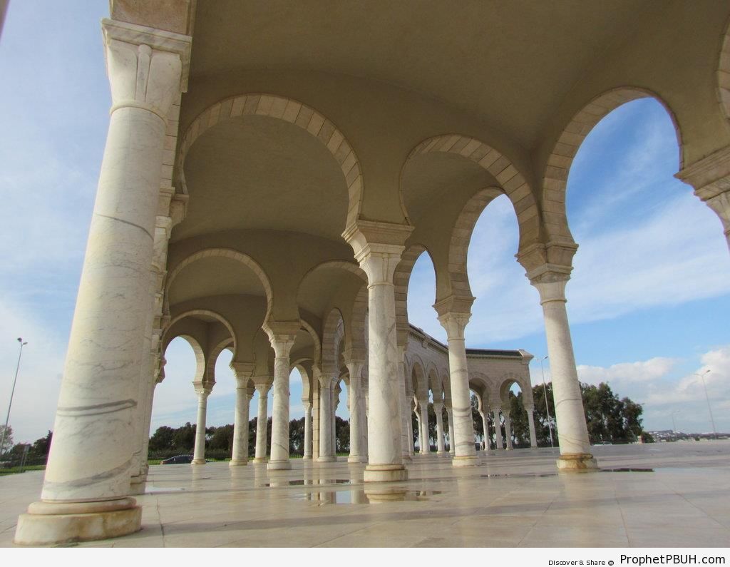 Malik ibn Anas Mosque Arcade (Tunis, Tunisia) - Islamic Architecture -Picture