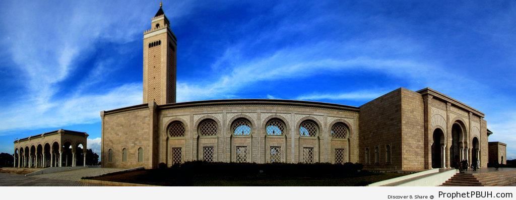 Malik ibn Anas Mosque Panorama in Carthage, Tunisia - Islamic Architecture