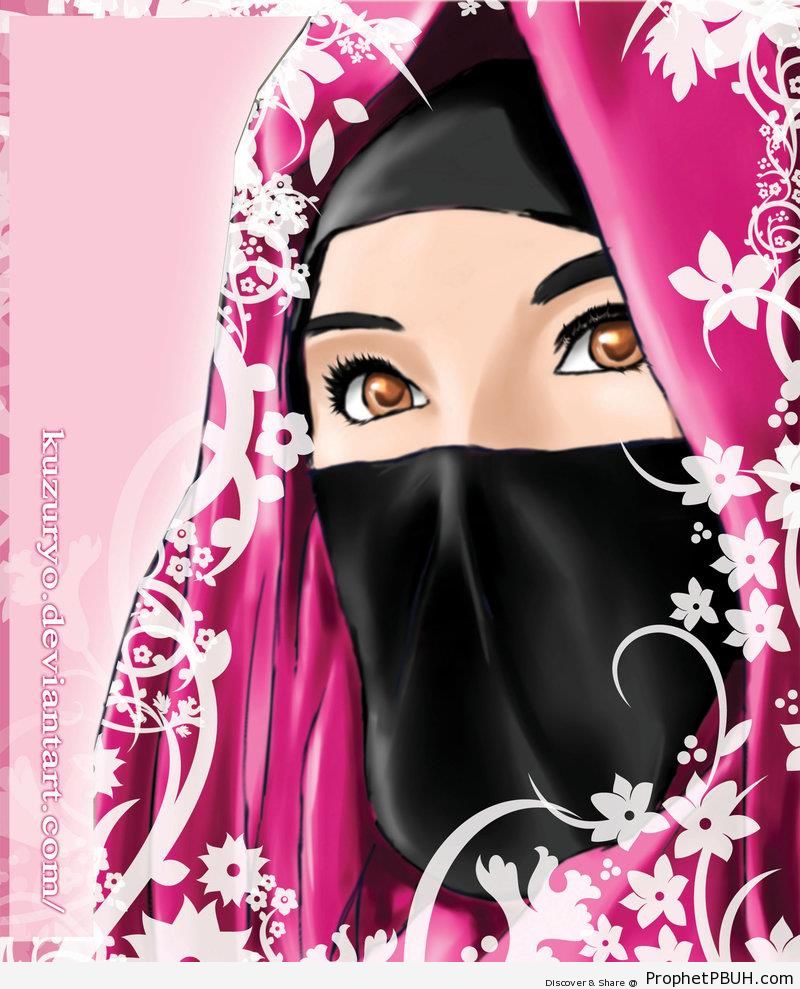 Manga Niqabi Lady - Drawings 