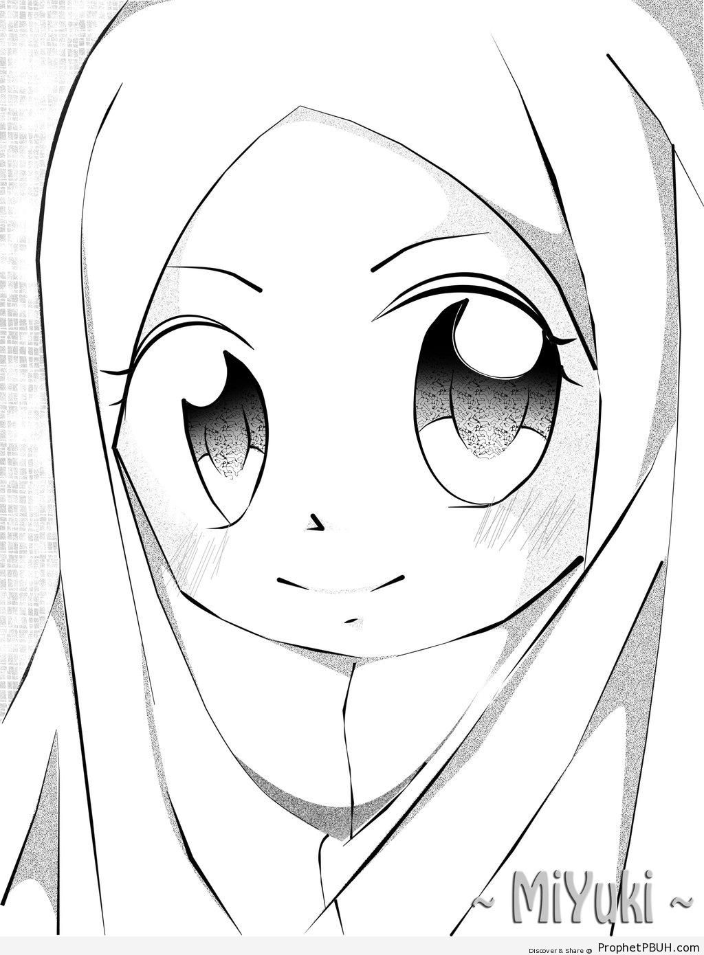 Manga-Style Little Hijabi - Drawings 