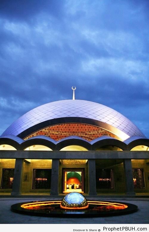 Men Praying Inside Mosque - Islamic Architecture