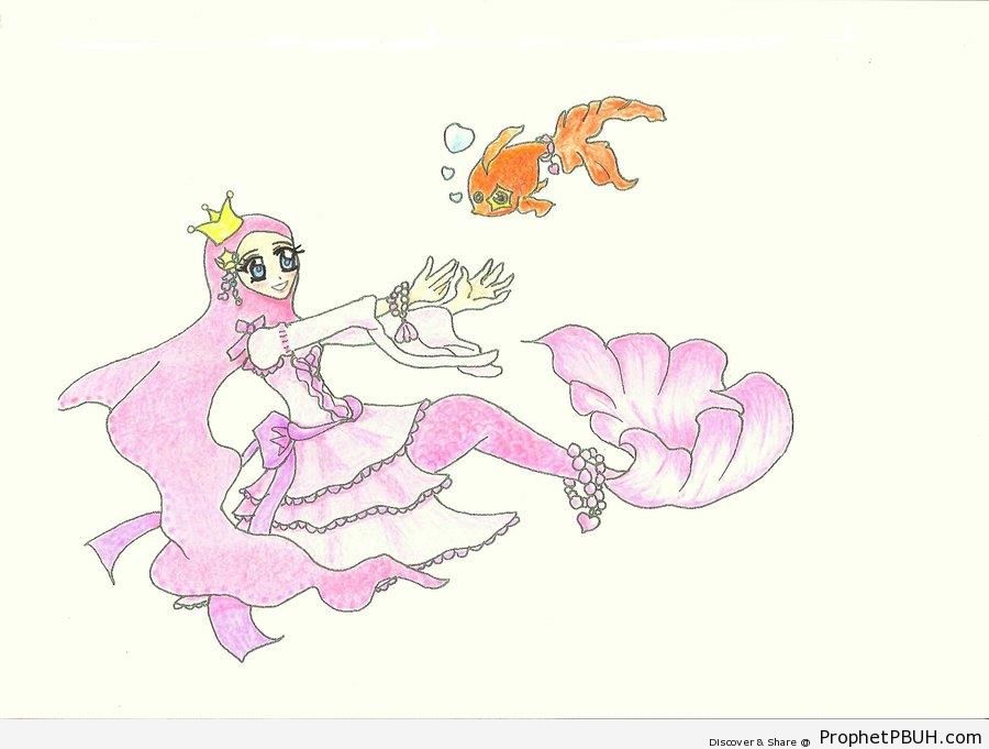 Mermaid Princess - Drawings 