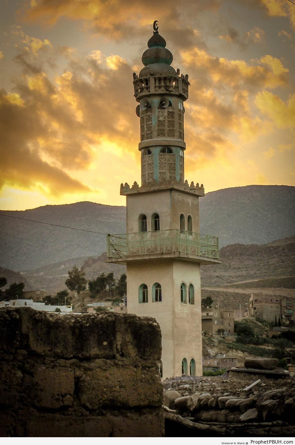 Mosque at Sundown - Islamic Architecture -Picture