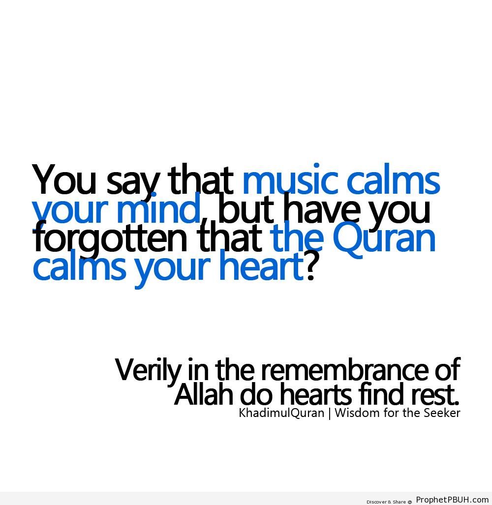Music vs. Quran - Islamic Posters 