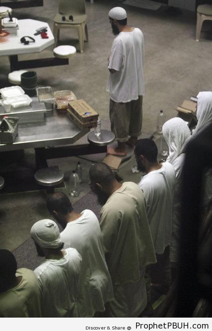 Muslim Prisoners Performing Salah (Guantanamo) - Photos