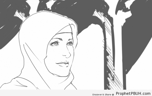 Muslimah Drawing - Drawings