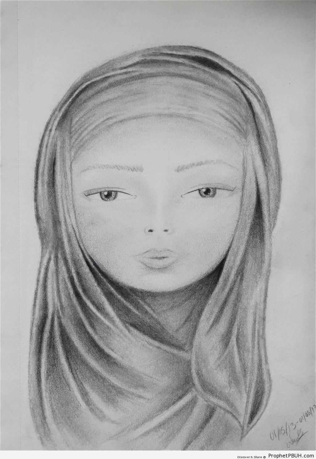 Muslimah in Pencil - Drawings 